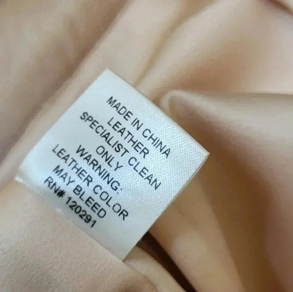 MICHELLE MASON Soft Lamb Leather Baseball Hem Mini Skirt in Blush Pink(0) - Picture 13 of 13